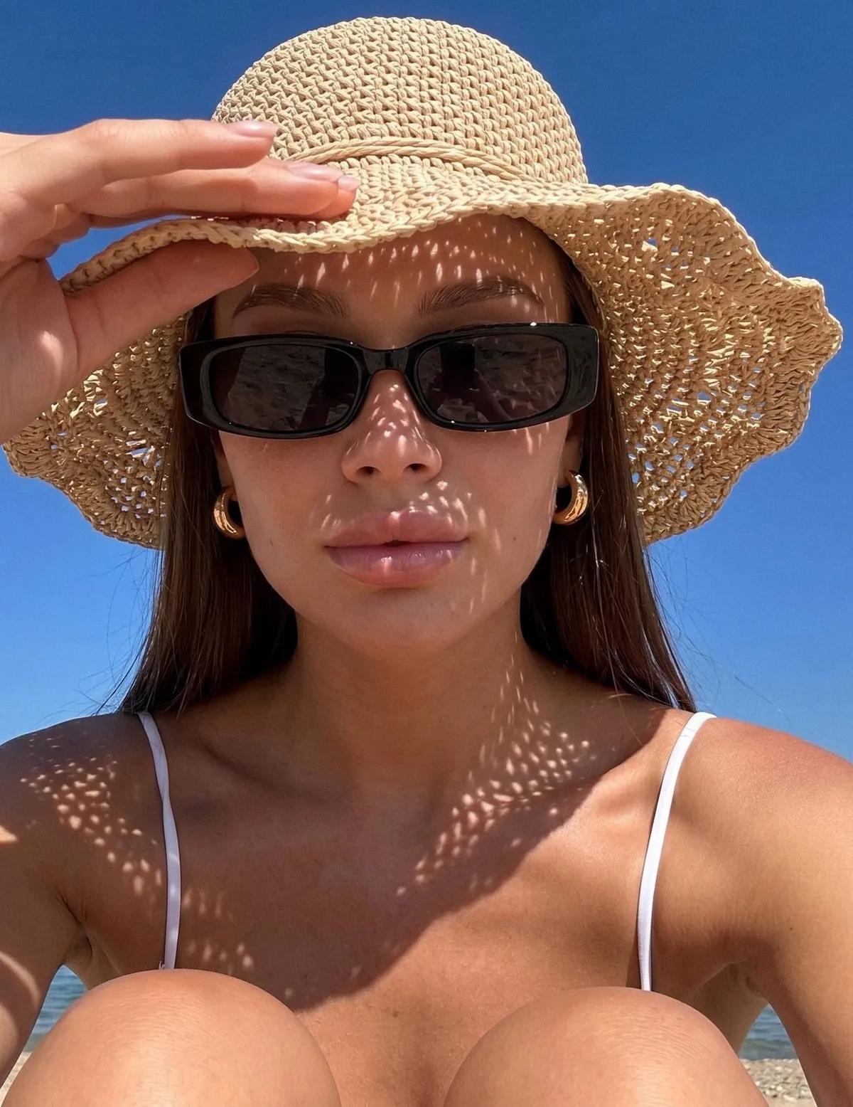 Earrings In Selfie Portrait