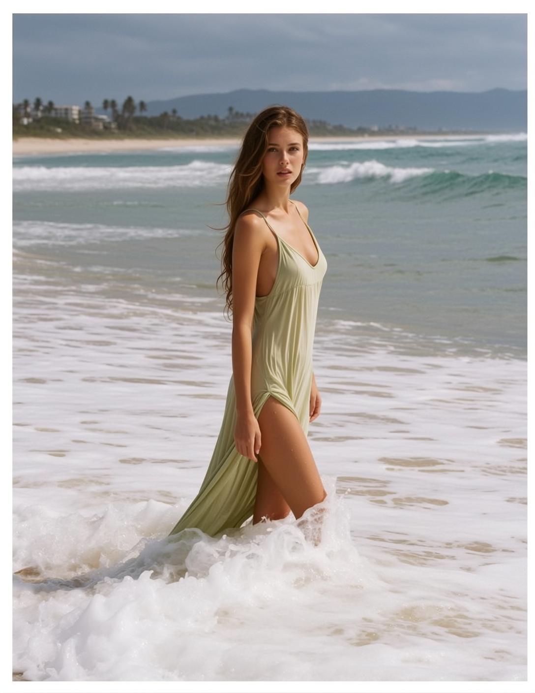 Pale Green Beach Dress