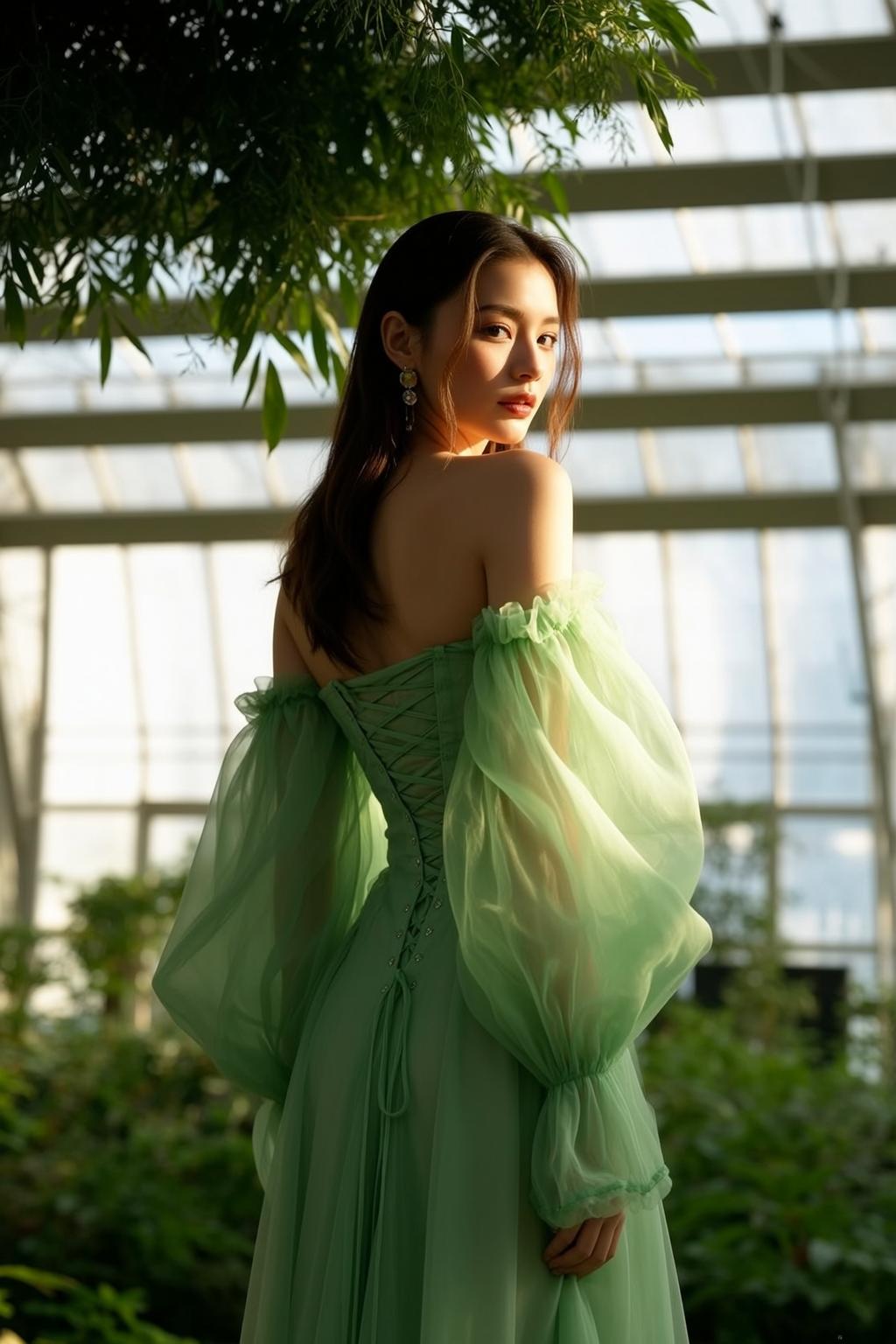 Greenhouse Gown Over Shoulder