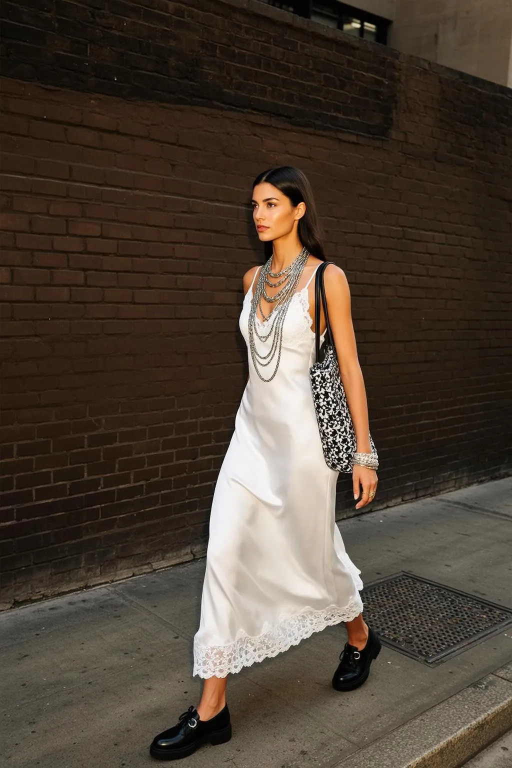 Necklace And Bracelets In Street Portrait
