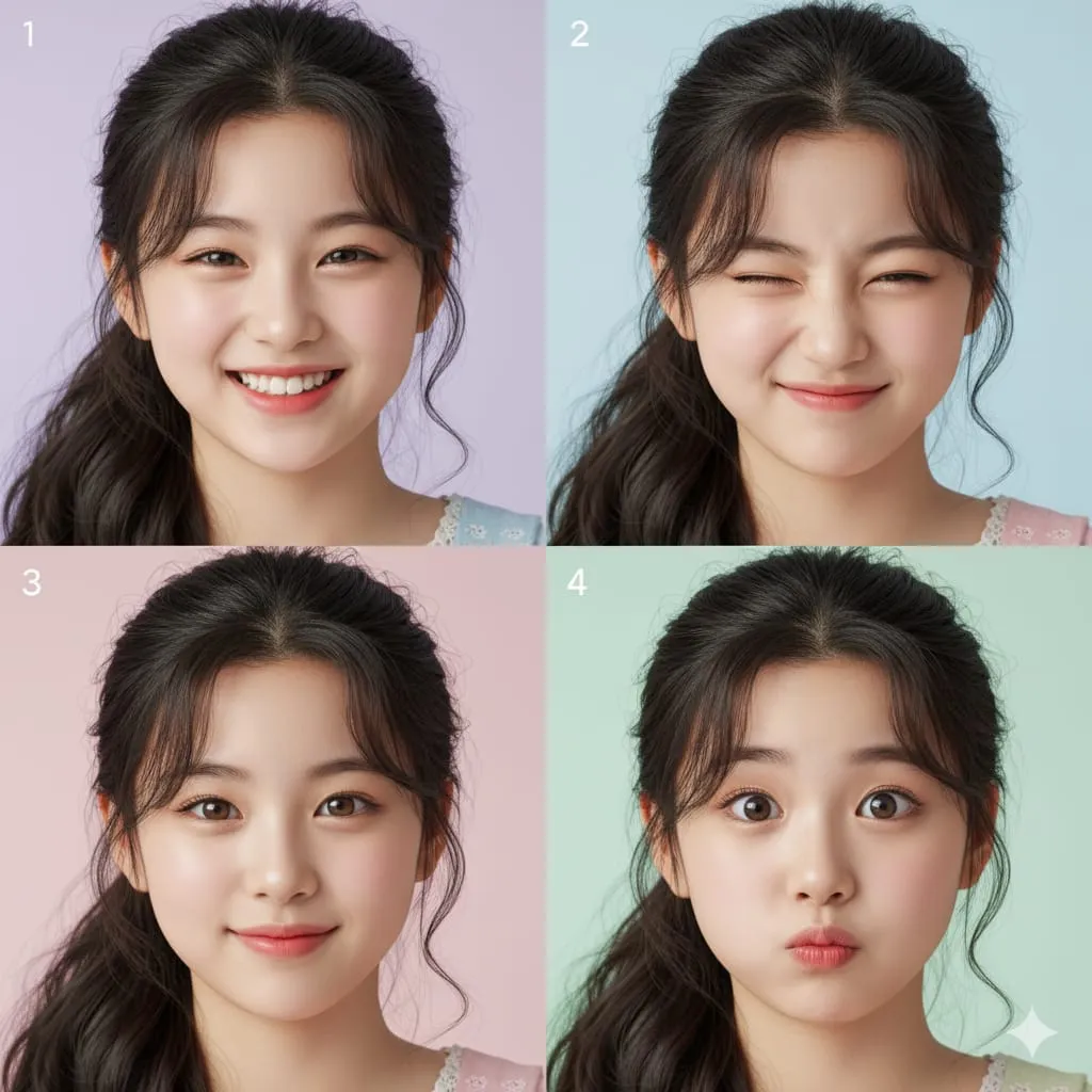 Four Faces of Joy: A Portrait of Pure Charm