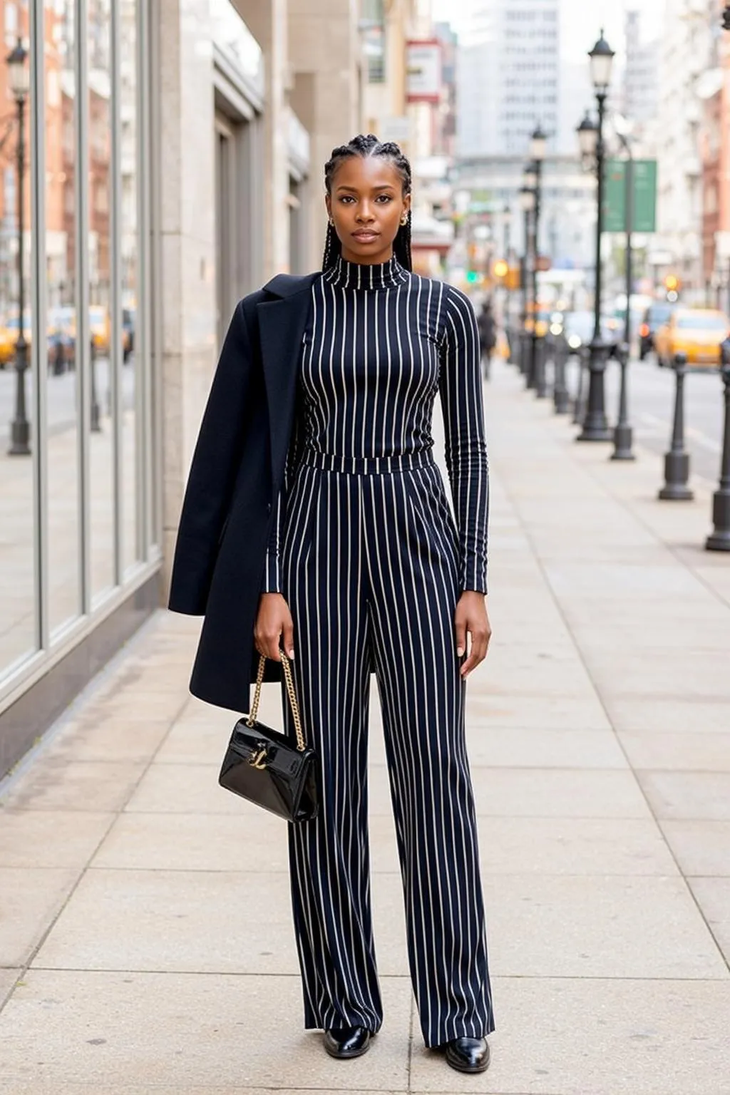Fashion Week Young Black Braided Hair Dark