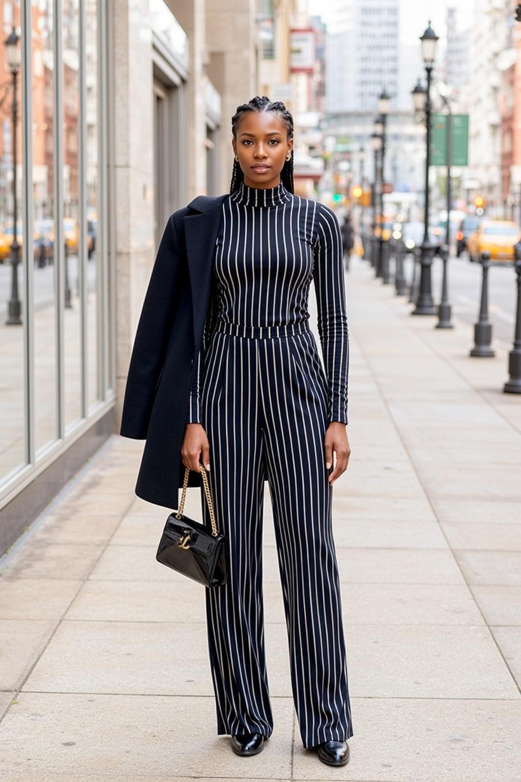 Fashion Week Young Black Braided Hair Dark