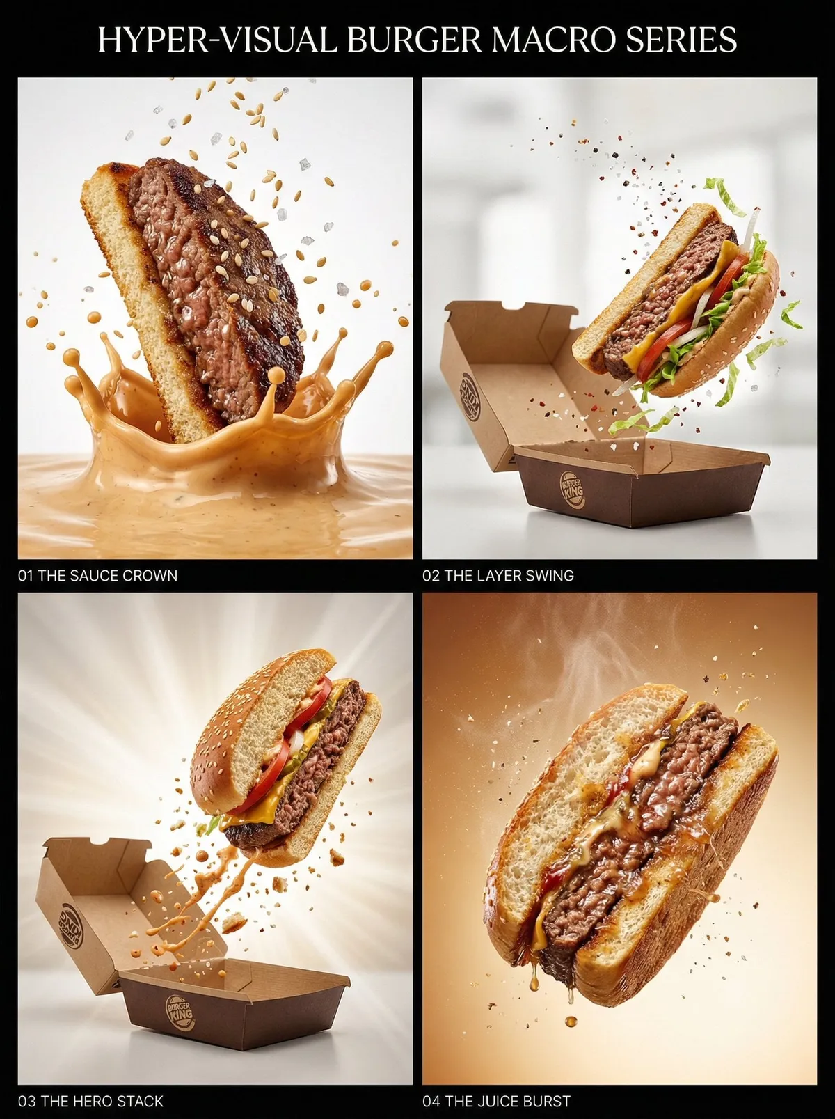 Burger Macro High Key Studio Lighting