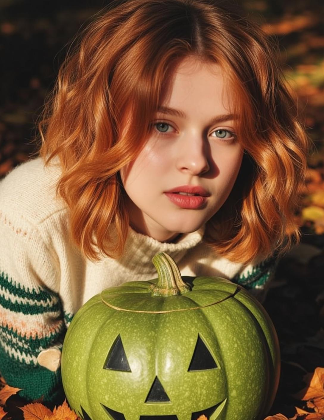 Autumn Young Wavy Auburn Bob Fair Slight