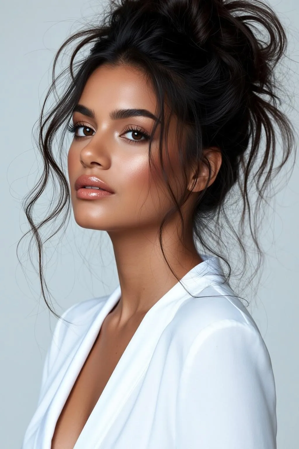 White Satin Robe Studio