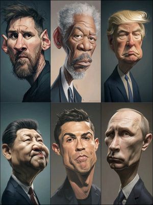Structured Prompt for Hyperrealistic Caricature Portrait