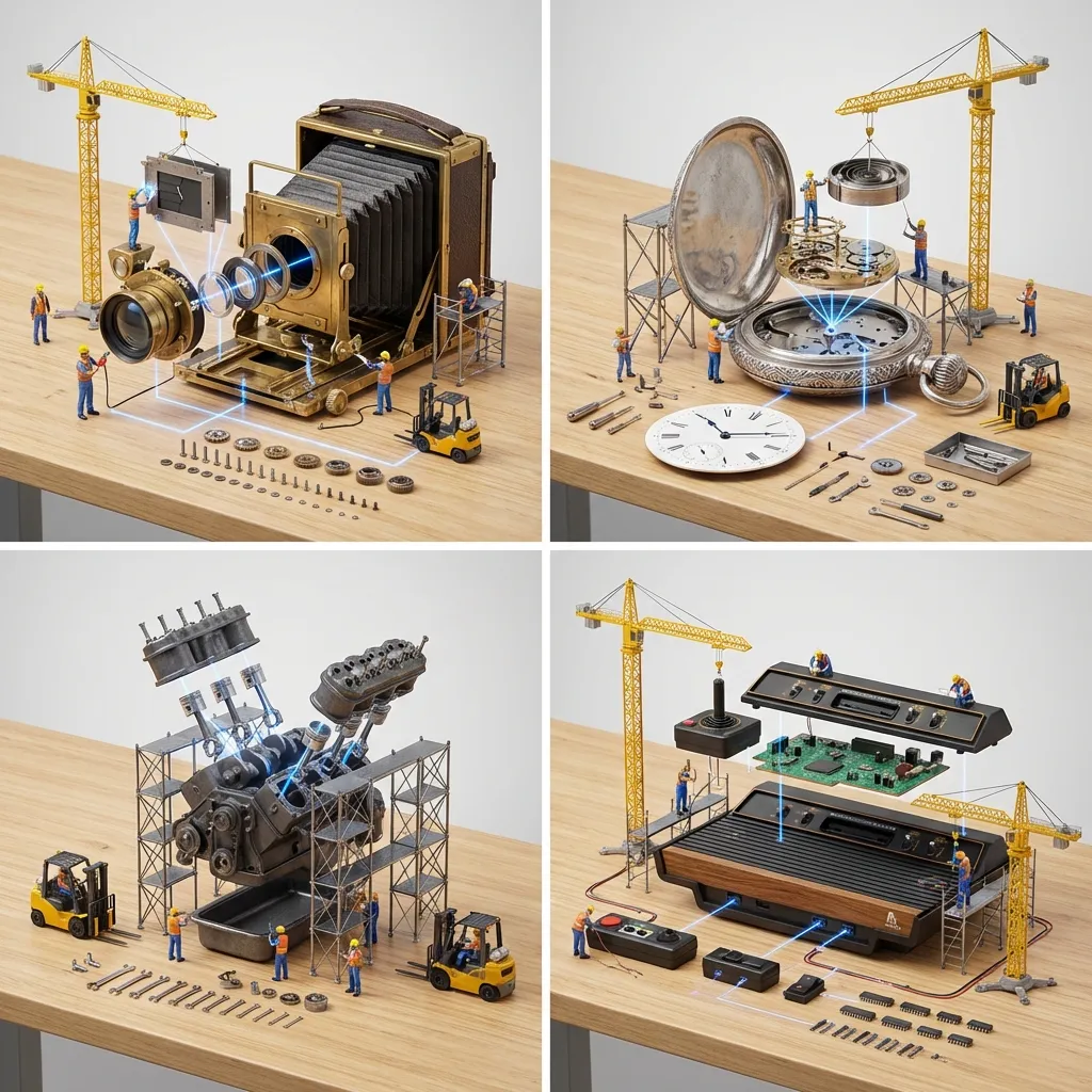 Mechanical Device Exploded Construction Tabletop