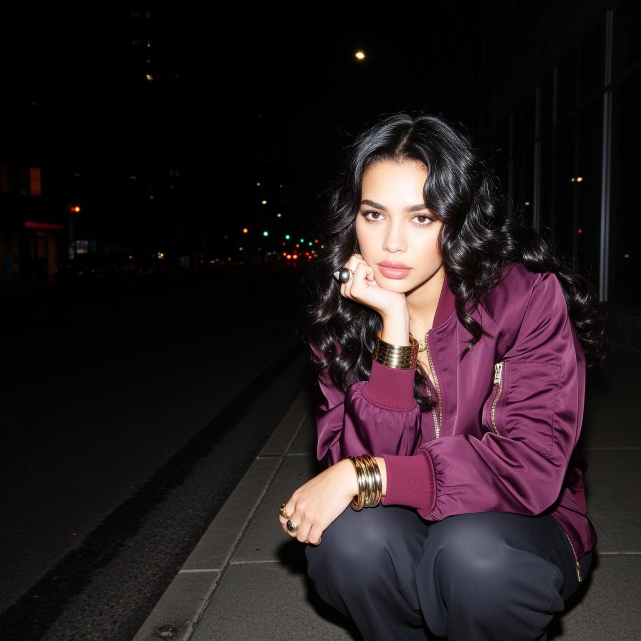 Explore Captured Low-angle Medium Crouching Sidewalk Night
