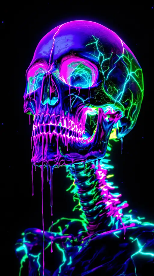 Neon Skull Artwork