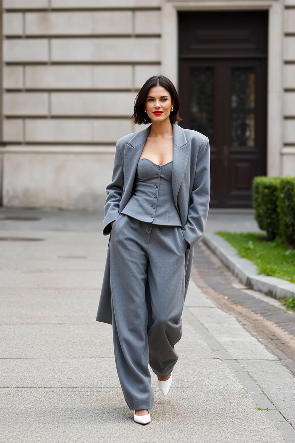 Fashion Week Short Dark Bob Cut Fair