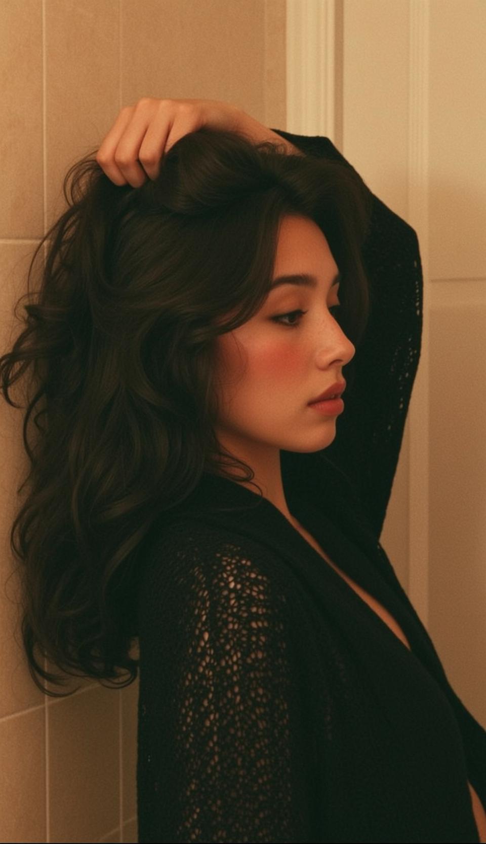 Explore Young Long Dark Wavy Fair Blush