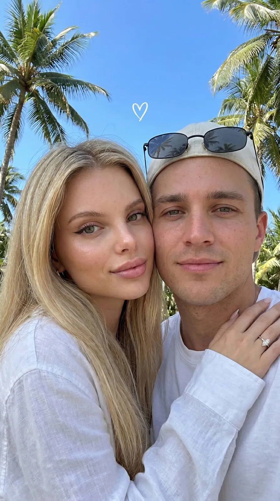 Sunglasses Makeup And Rings In Selfie Portrait