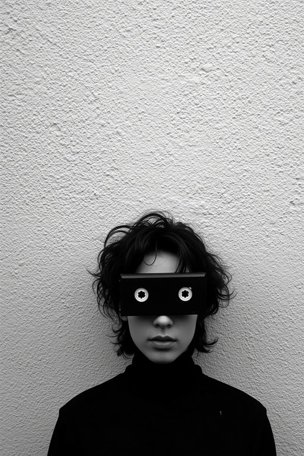 Medium Shot Vertical Orientation Black And White Photograph Features Person