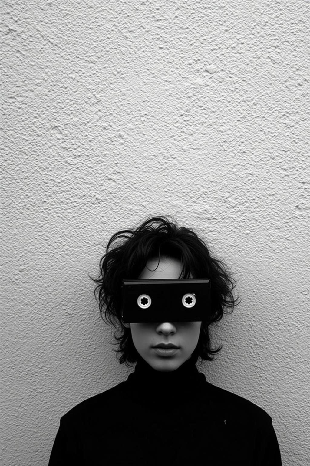 Medium Shot Vertical Orientation Black And White Photograph Features Person