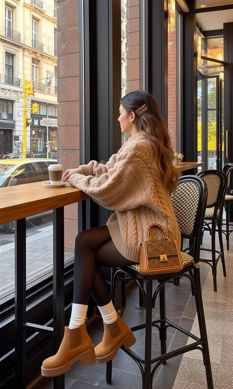 Autumn Young Long Wavy Dark Brown Hair