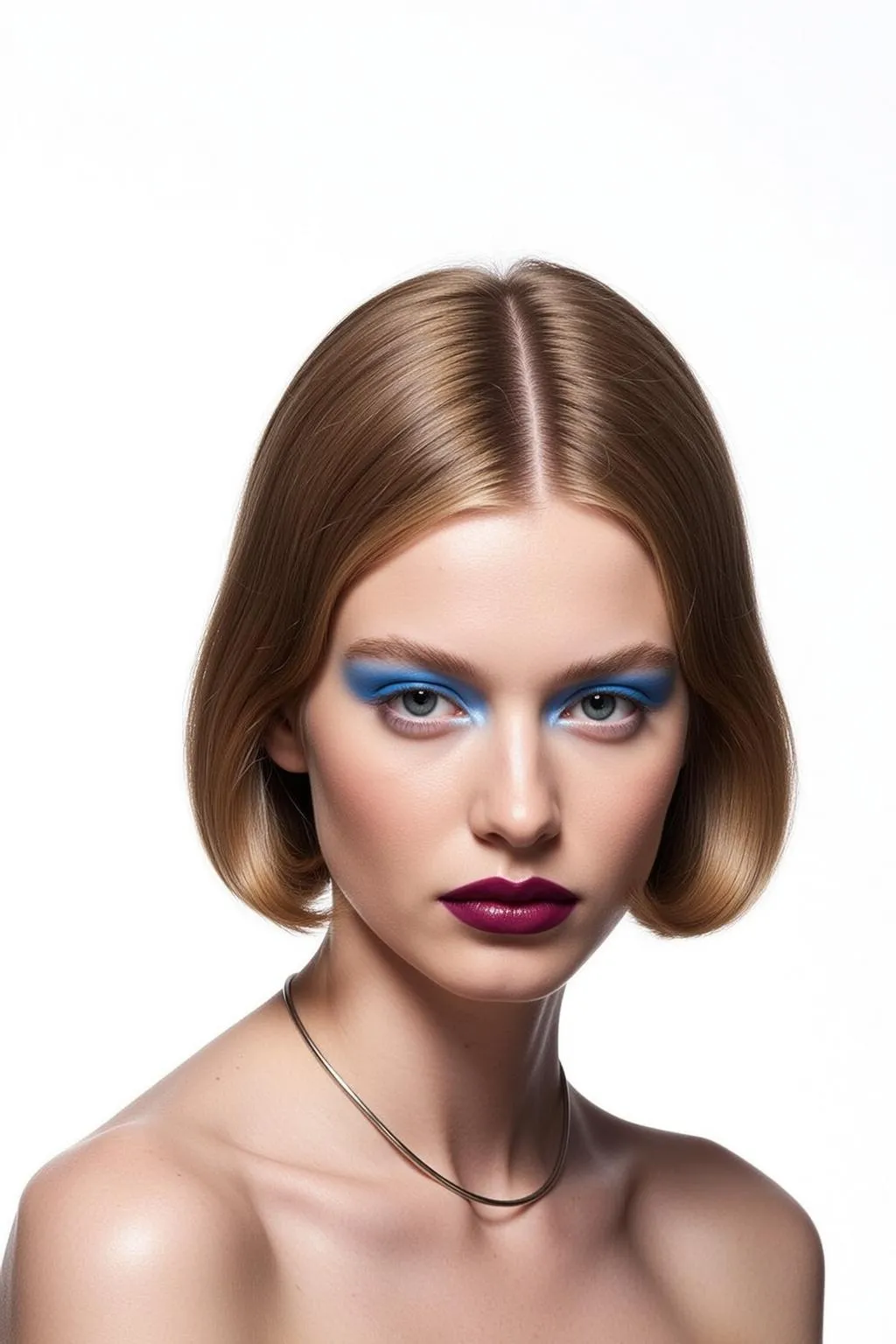 Blonde Bob Blue Eyeshadow Studio Beauty