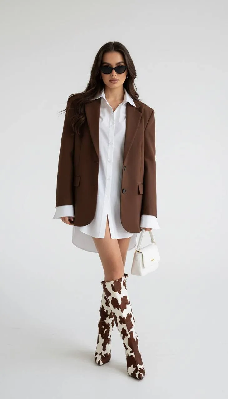 Brown Blazer Studio Portrait
