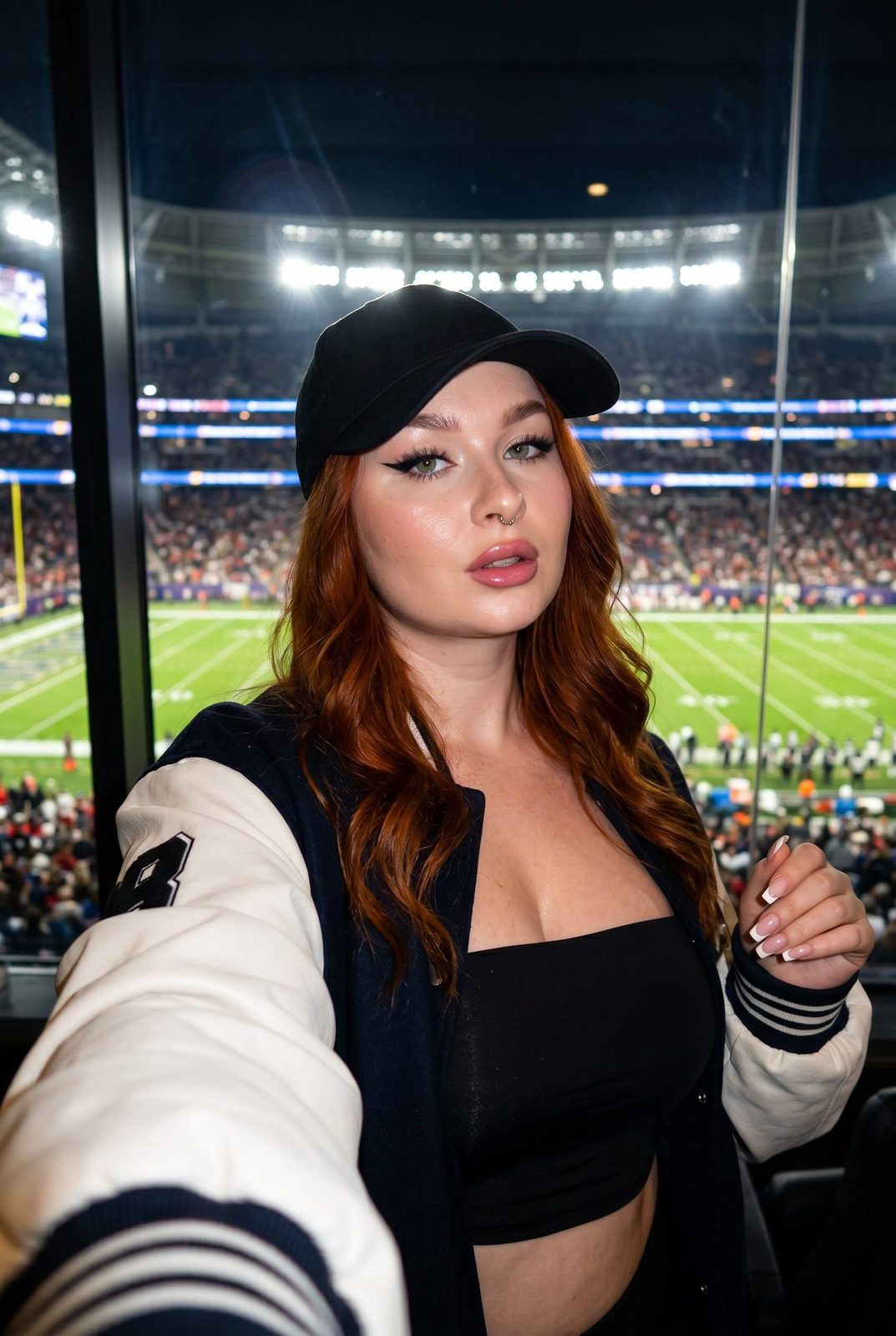 Selfie In Stadium Vip Suite Bomber Jacket
