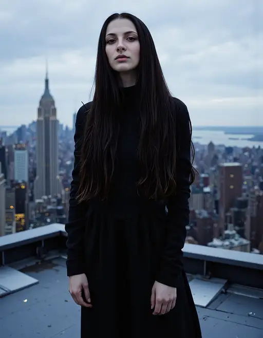 Gothic Rooftop Portrait