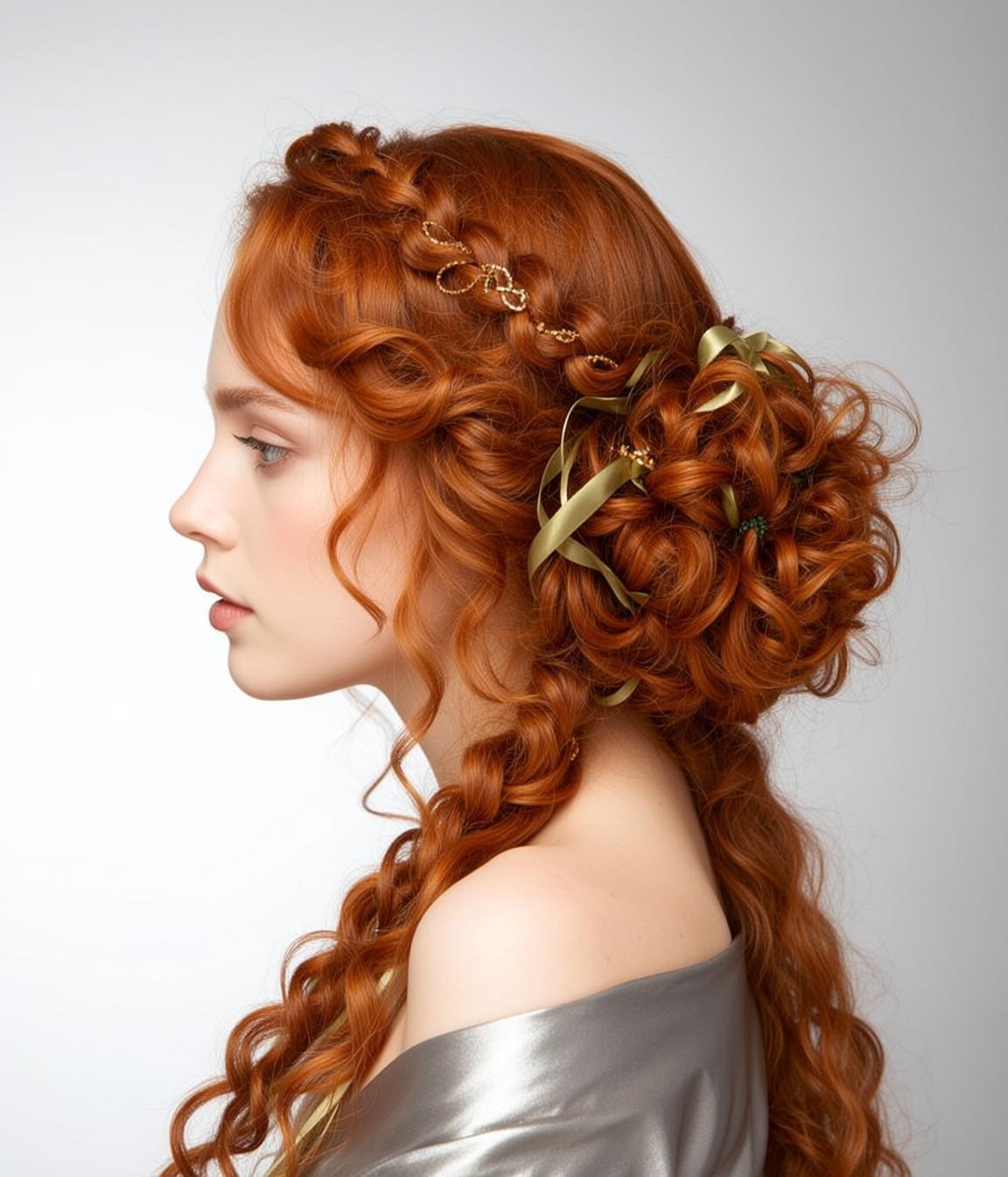 Silver Draped Profile Studio Look