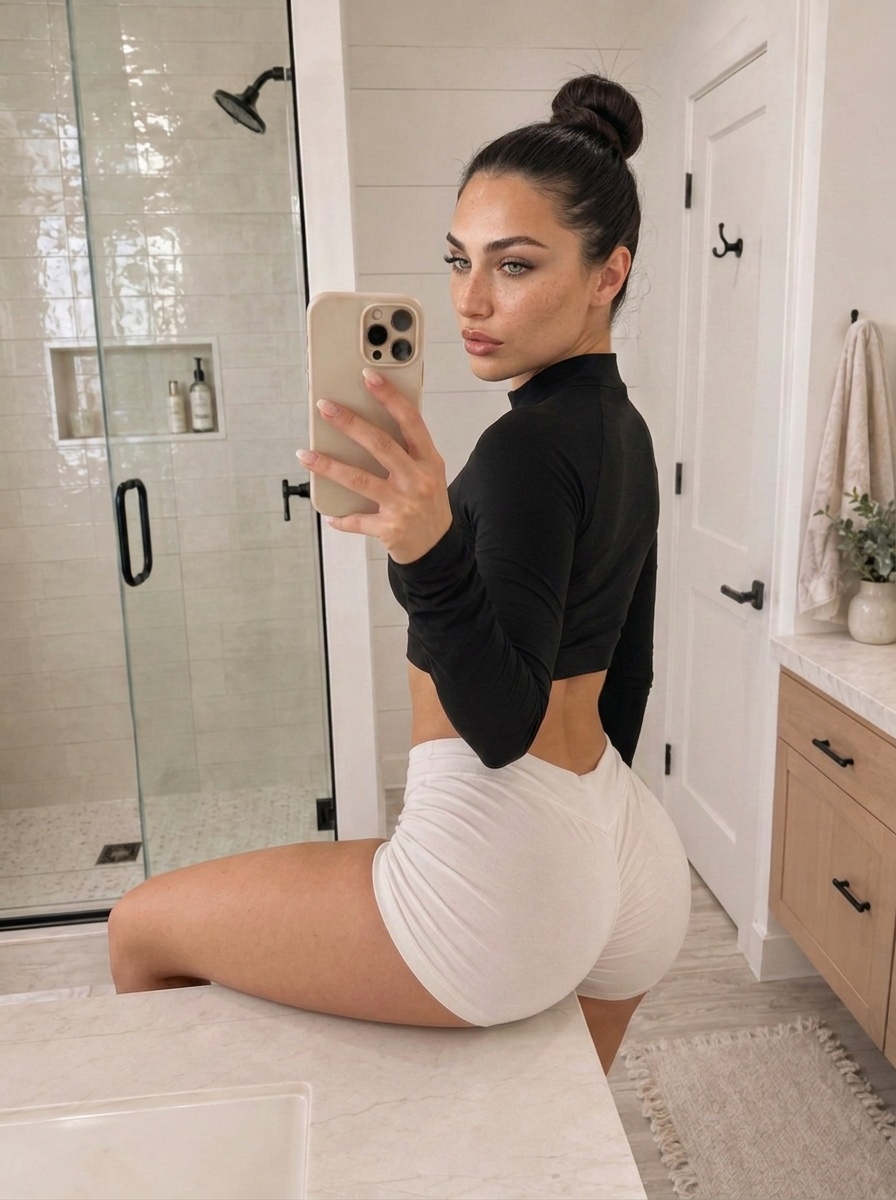 Black Gym Set Locker Mirror Selfie