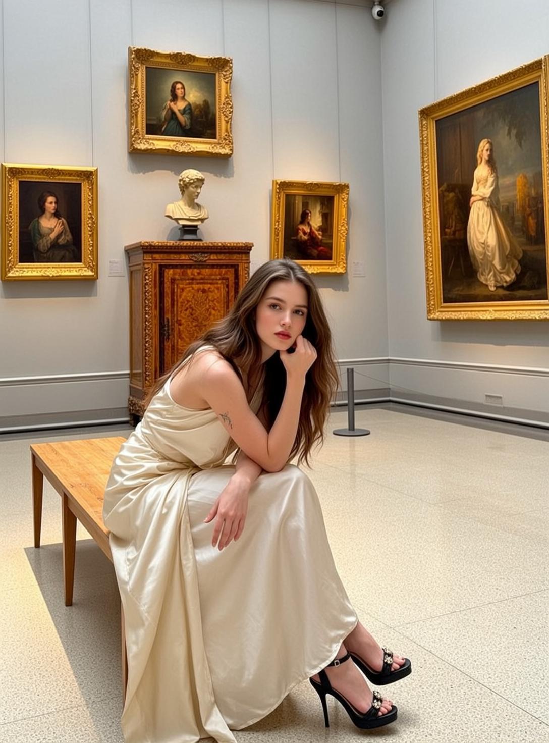Art Museum Bench Thoughtful Serene