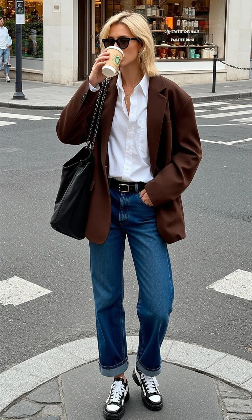 Sunglasses And Earrings And Necklace On A City Street