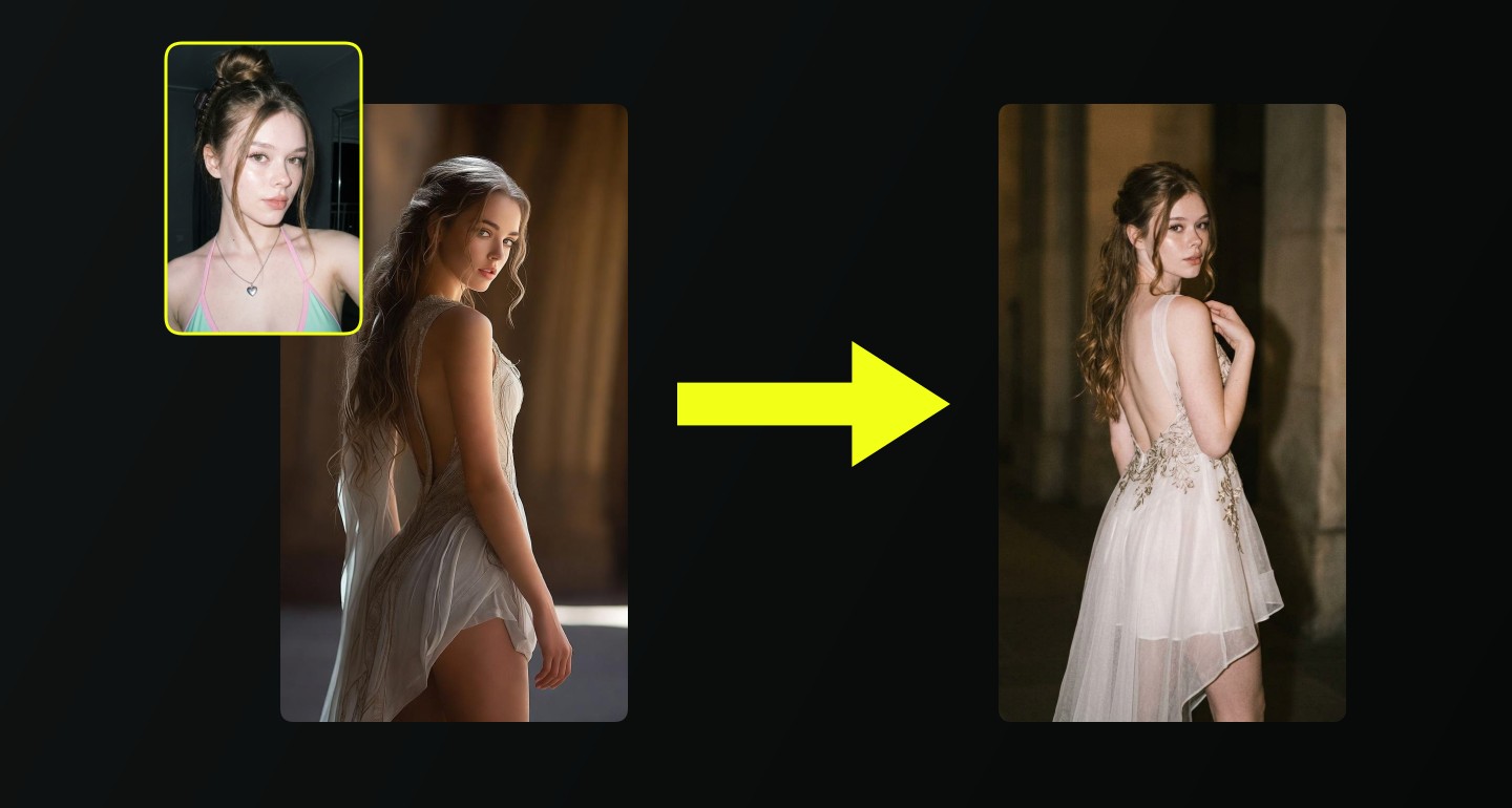 Mila remix walkthrough for Side Profile Gaze Back White Gown Architectural Space