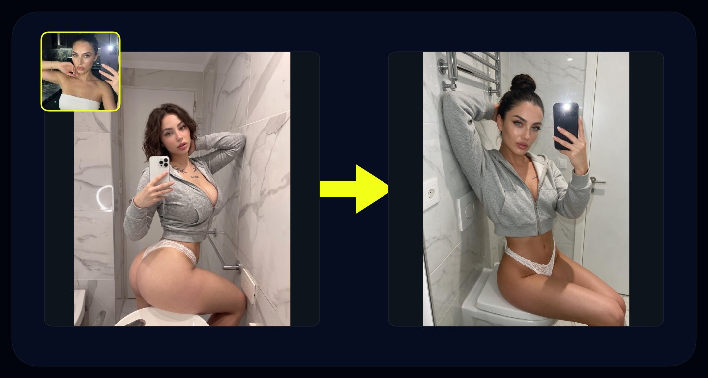 Lily remix walkthrough for Slightly Elevated Waist Up Bathroom Mirror Selfie
