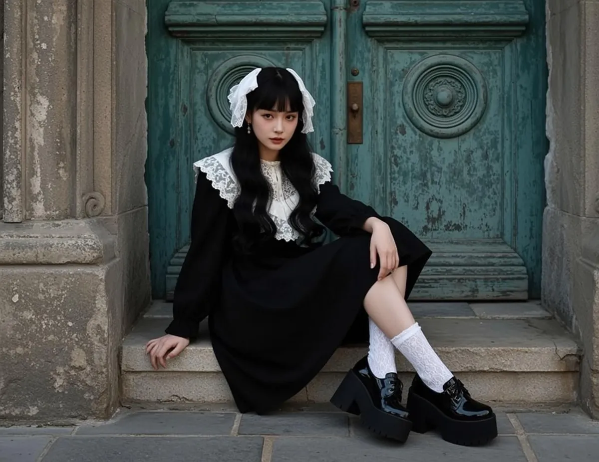 Teal Door Gothic Portrait