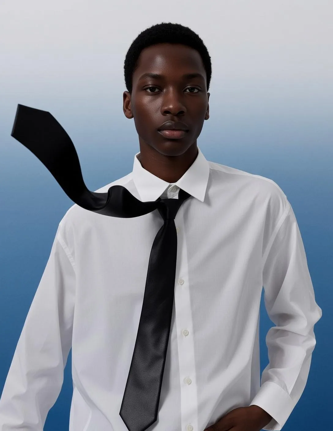 White Shirt Flying Tie
