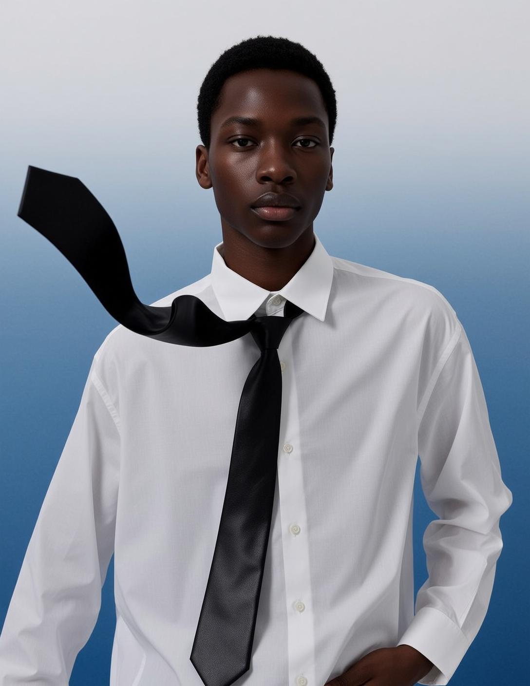 White Shirt Flying Tie