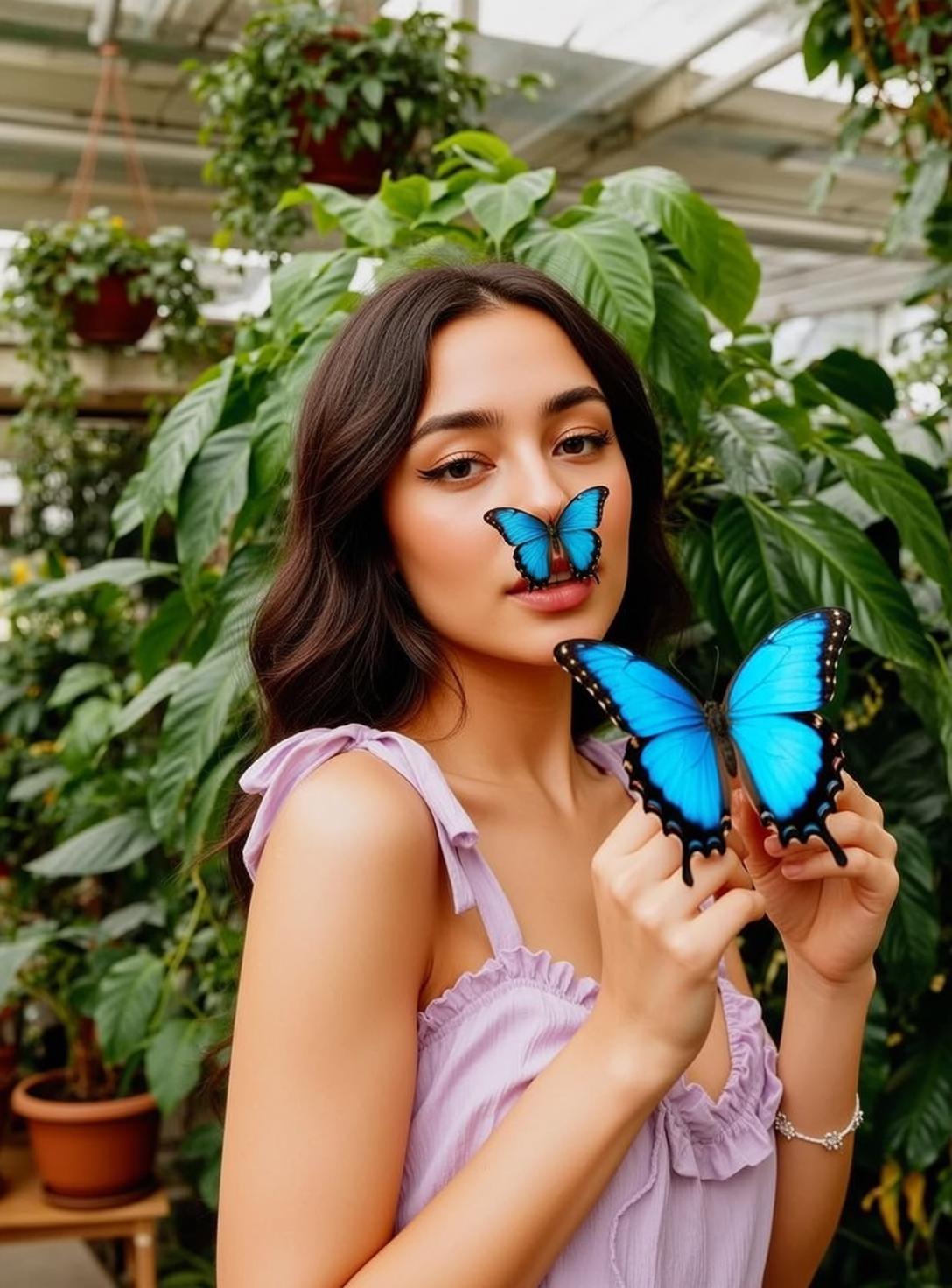 Butterfly Top Blue Portrait