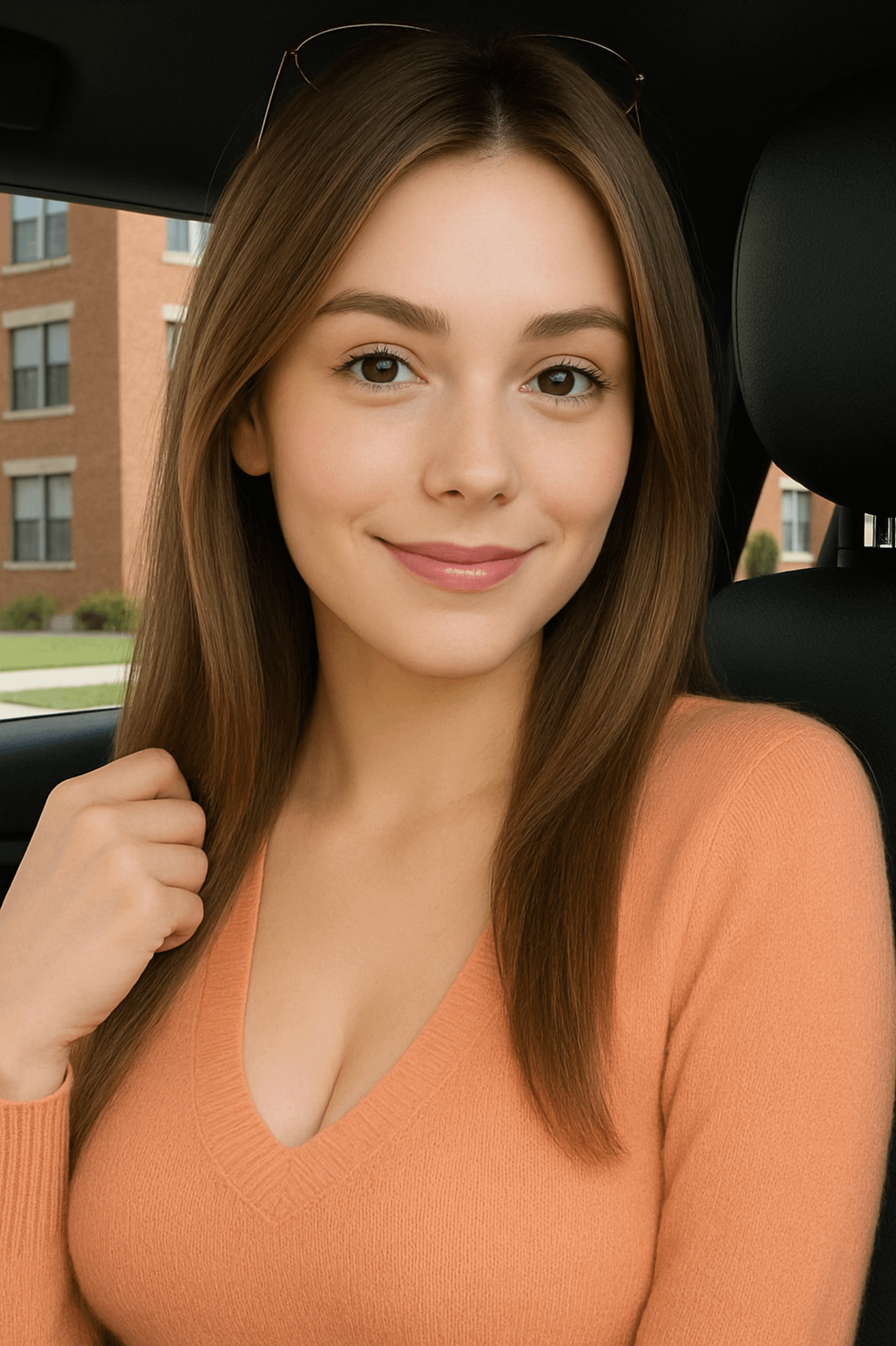 Long Sleeved By Passenger Seat Car