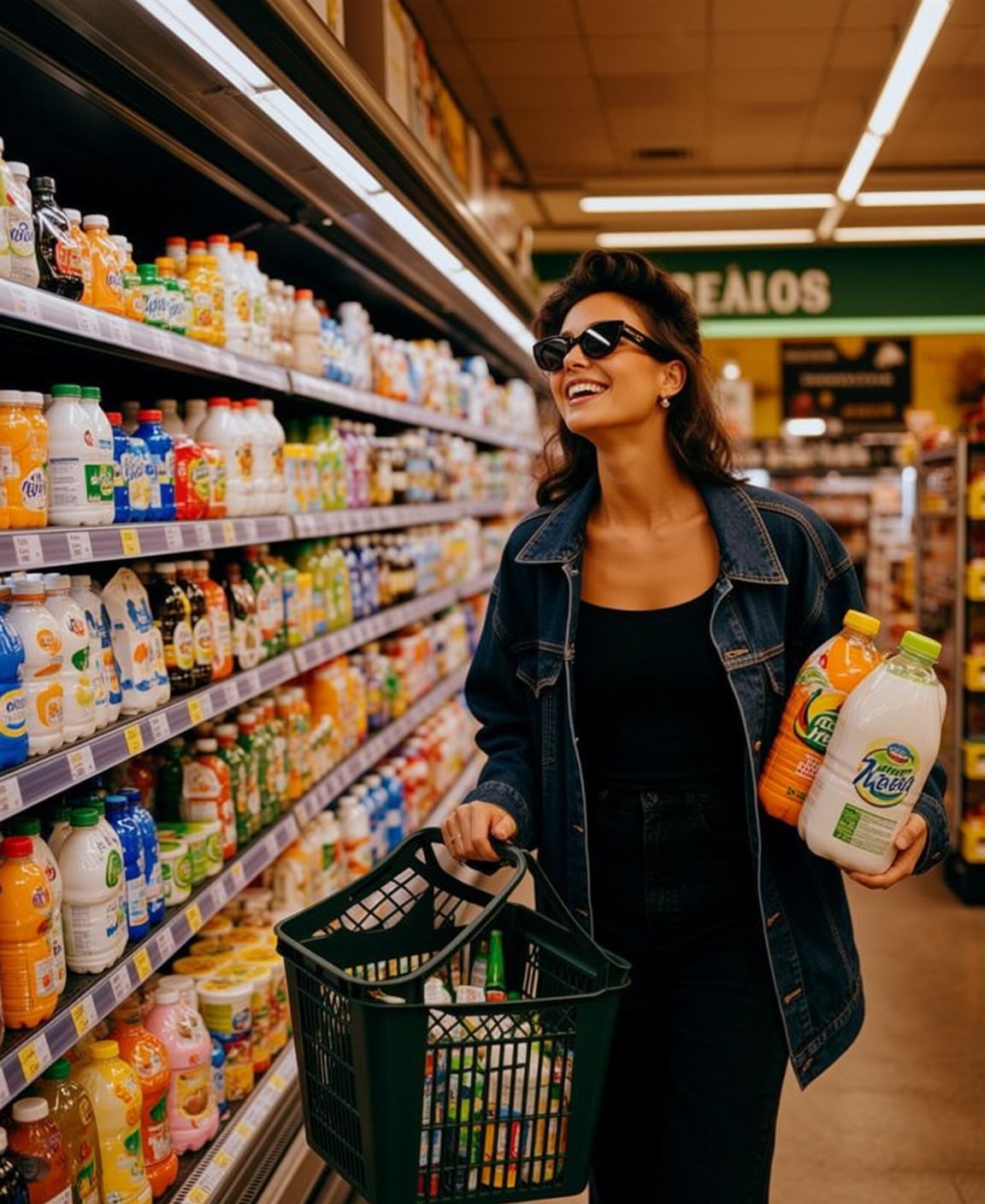 Explore Stands Grocery Store Aisle Holding Dark