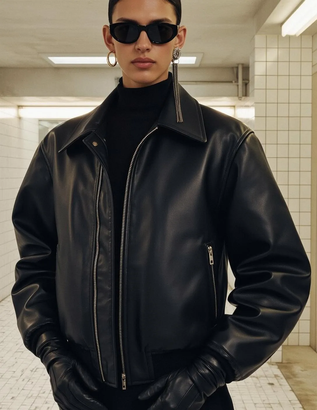 Sunglasses And Earrings In Hallway