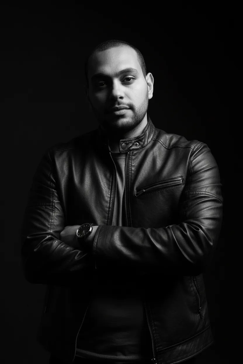 Black Leather Jacket Portrait