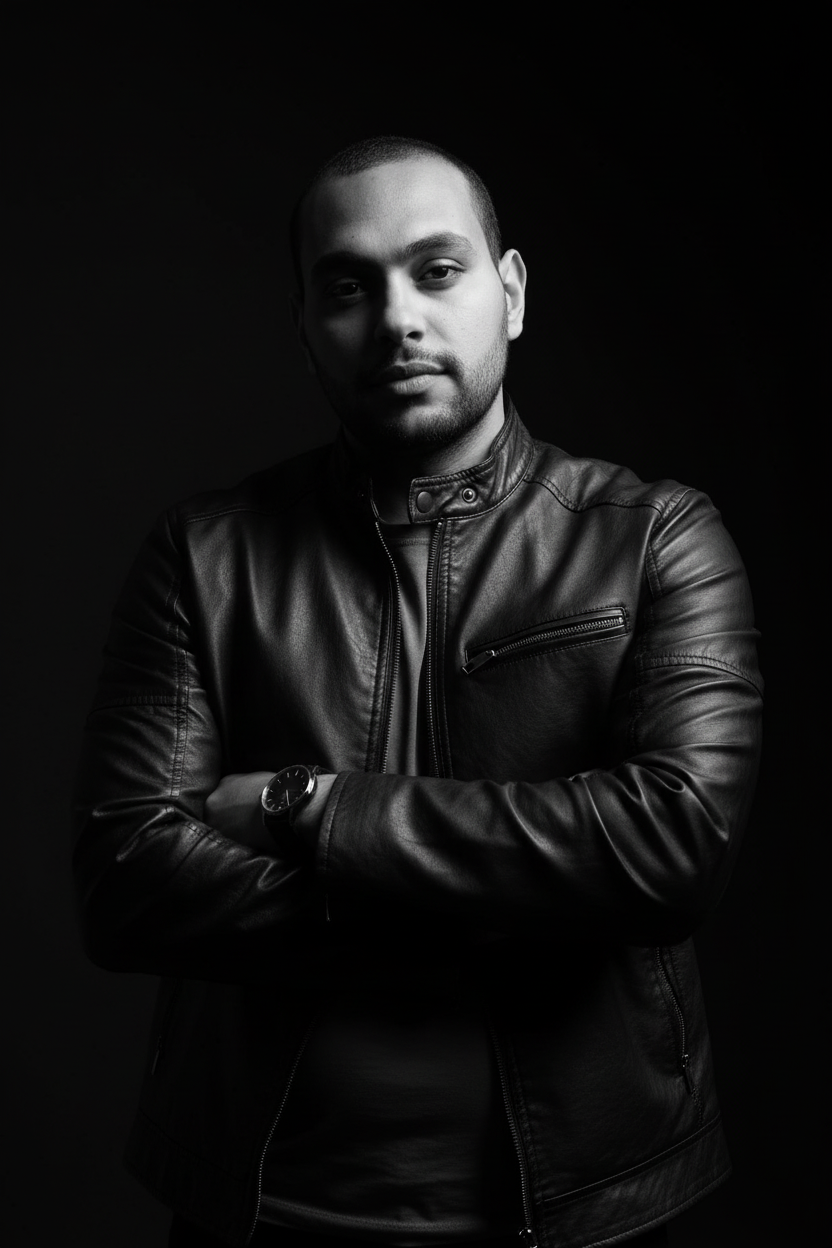 Black Leather Jacket Portrait