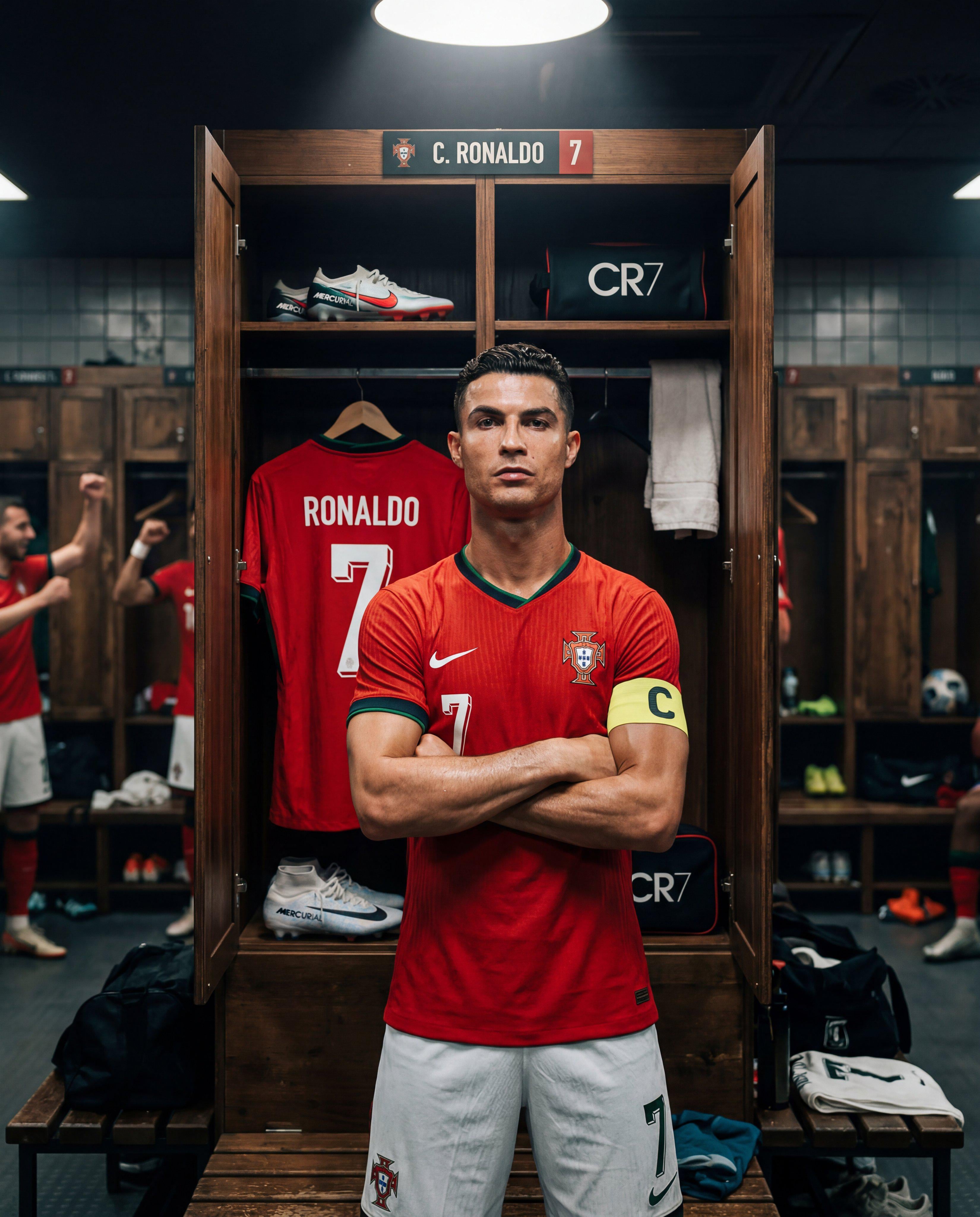 Soccer Player Locker Room Dramatic Lighting