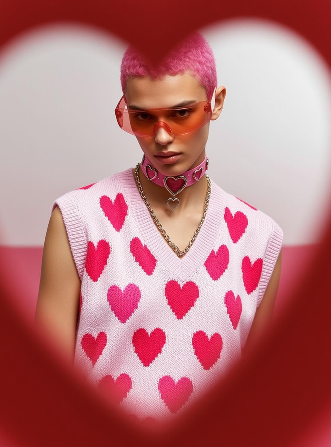 Pink Hearts Studio Portrait