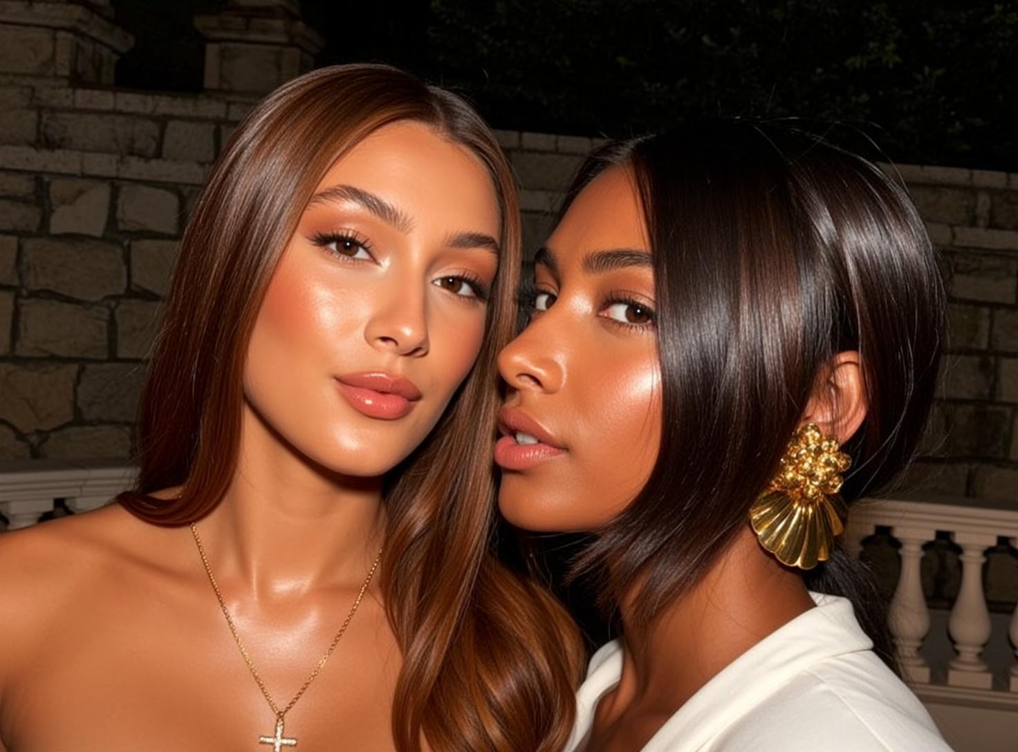 Two Women Close Portrait