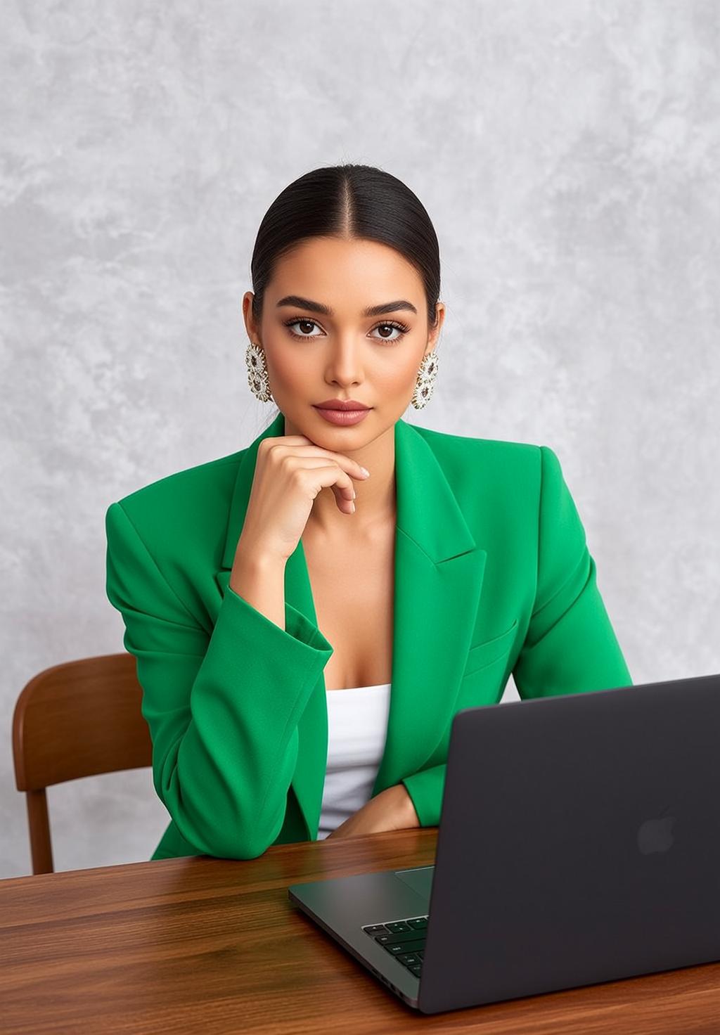 Luxury Young Dark Brown Pulled Back Bun 4