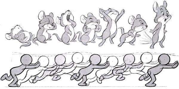 Animation Cel Mouse Human Poses