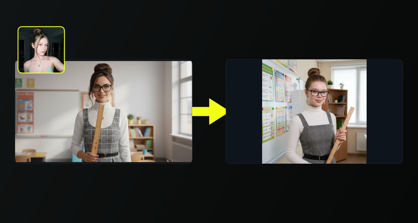 Mila remix walkthrough for Girl Classroom Plaid Dress Gold Earrings Whiteboard Books