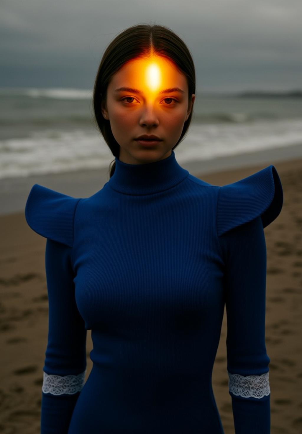 Sandy Beach Profile Portrait
