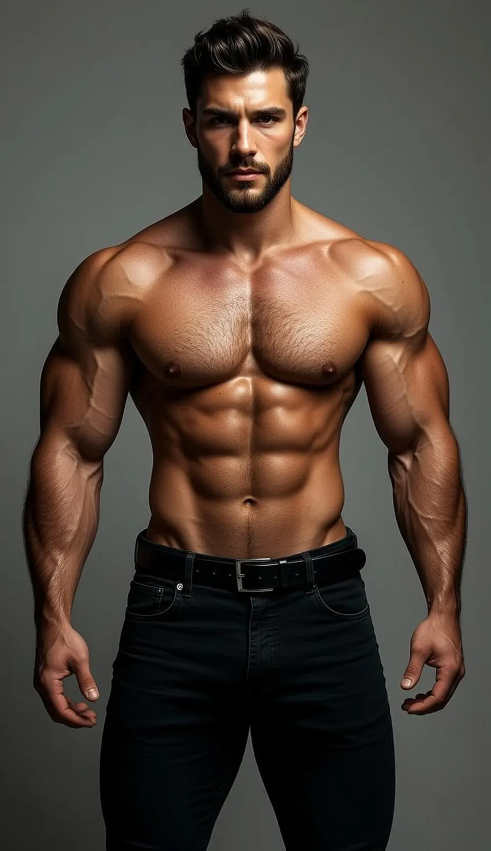 Grey Backdrop Fitness Portrait
