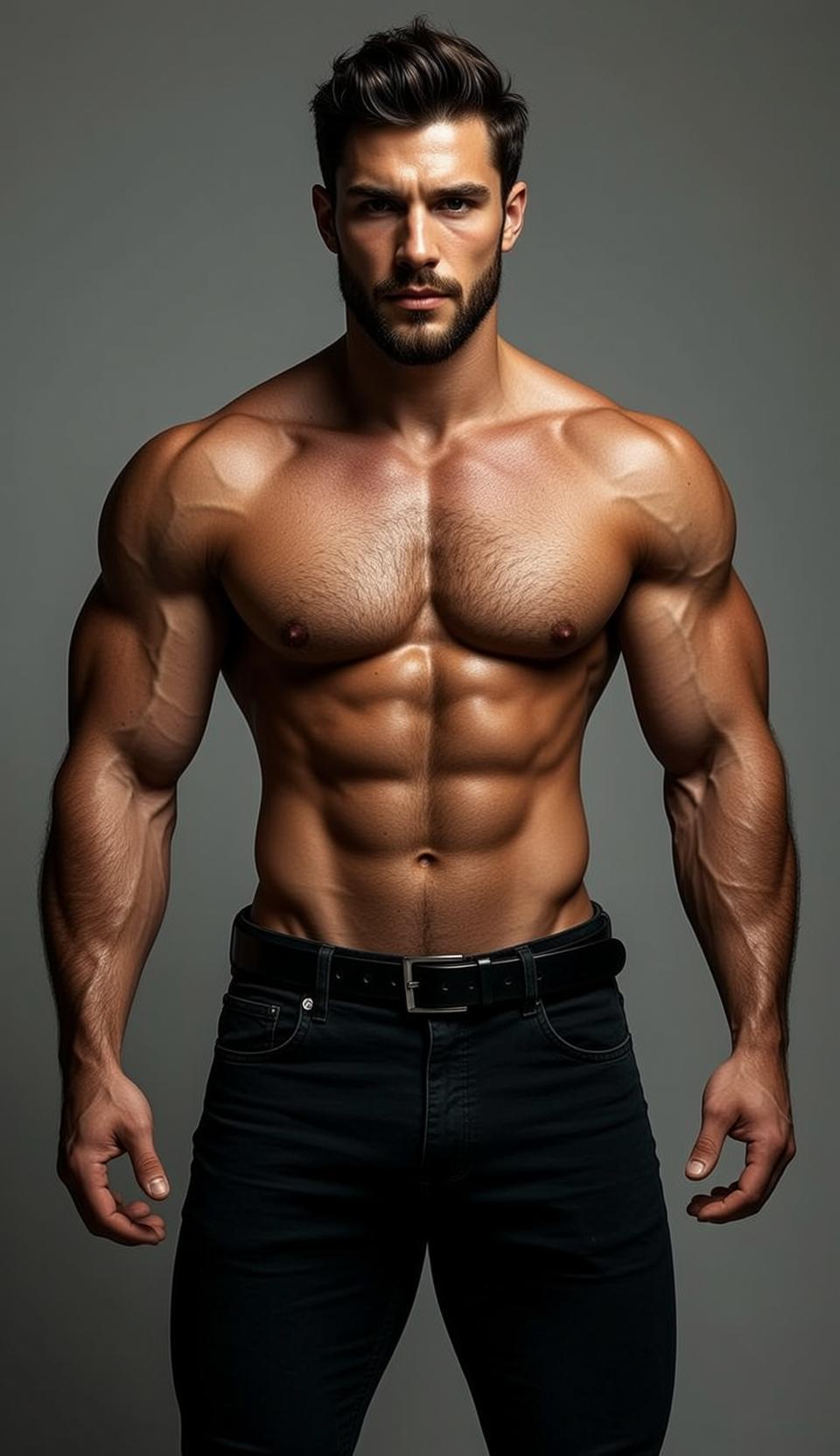 Grey Backdrop Fitness Portrait