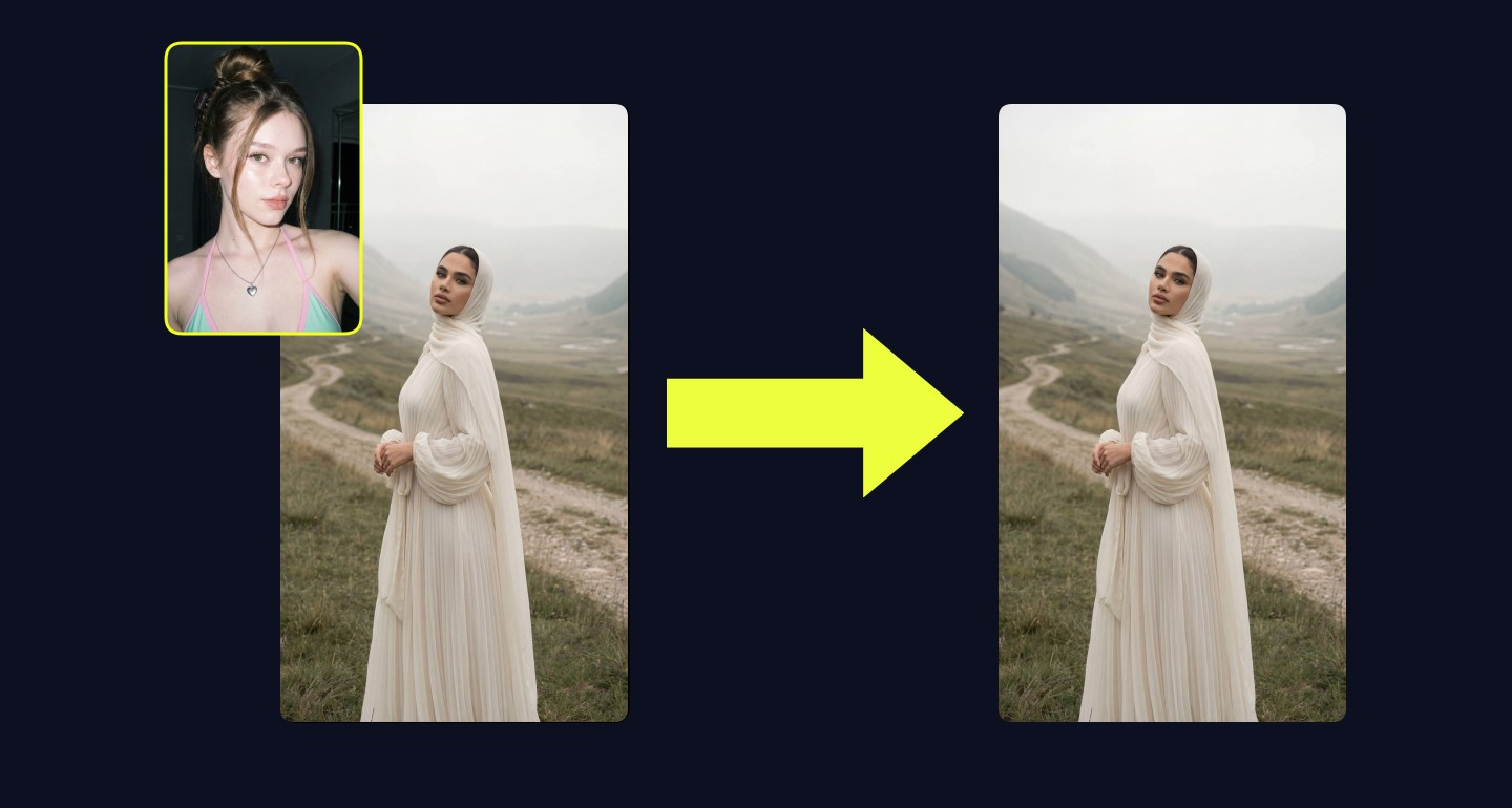 Mila remix walkthrough for Fairy Tale Mountain Landscape Woman Flowing Dress