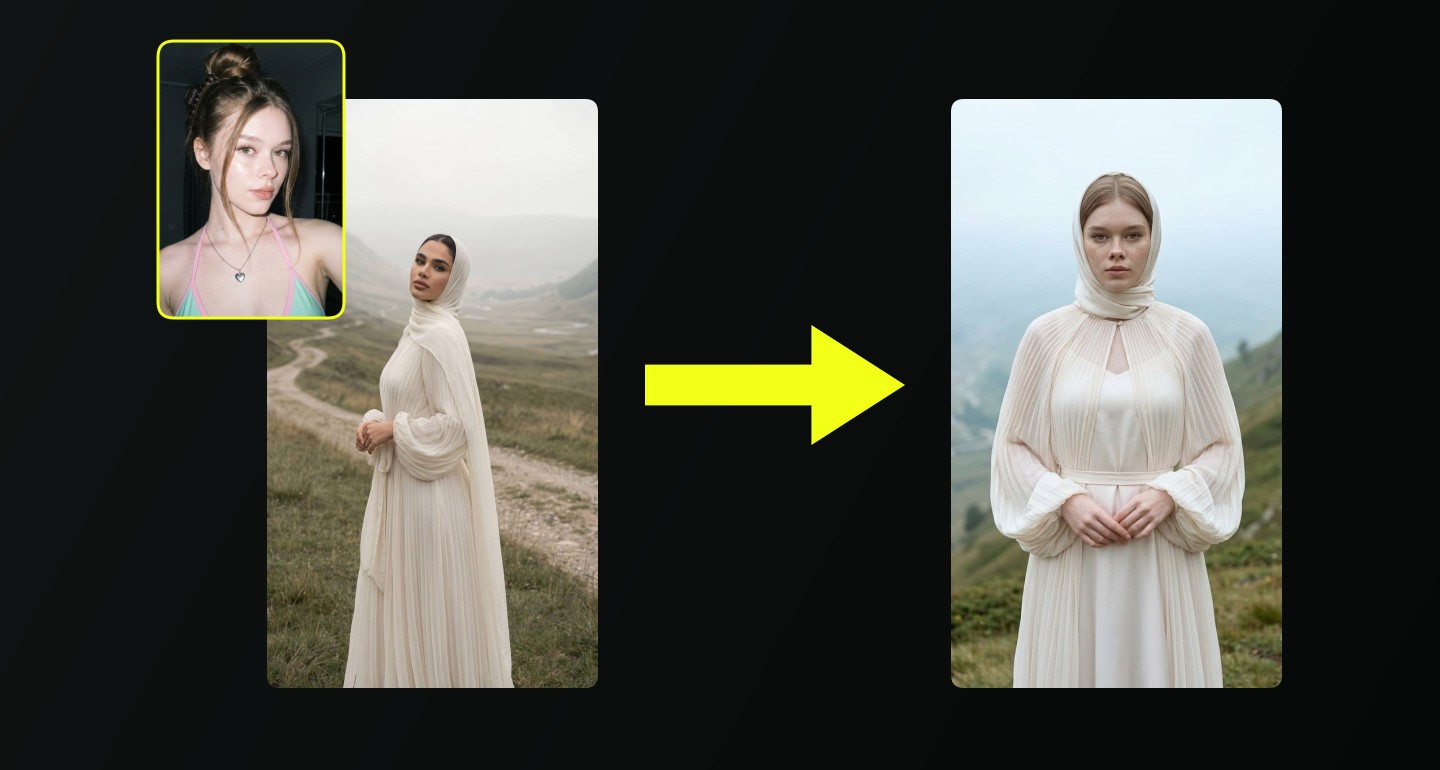Mila remix walkthrough for Fairy Tale Mountain Landscape Woman Flowing Dress